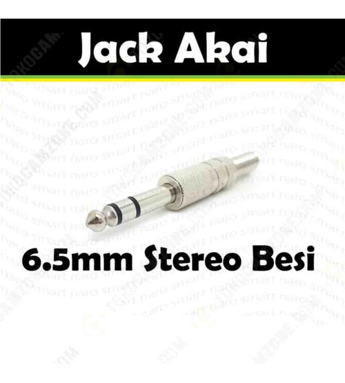 Akai Steel Jack Plug Stereo 6.5mm